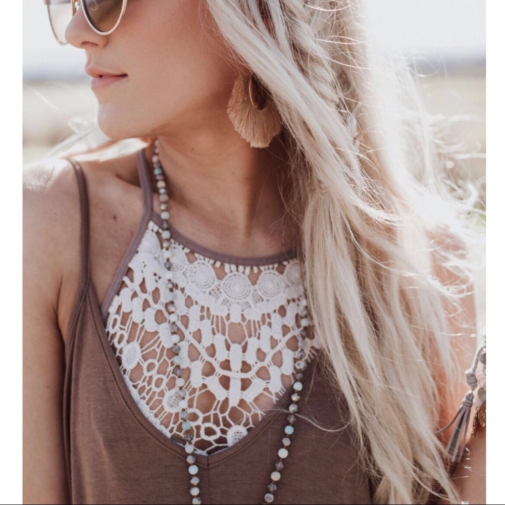 🌟NEW COLOR🌟High Neck Crochet Bralette - Picture 7 of 8